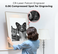 Graveur laser Creality Falcon 10W, découpeuse laser à diode 400x415mm, point de 0,06x0,08mm pour le bois, l'acrylique, le cuir, le métal