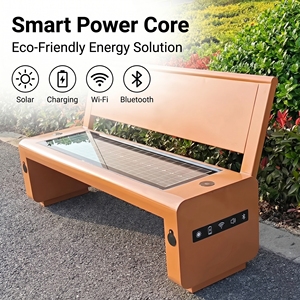 <span class=keywords><strong>Panchina</strong></span> da Esterno Intelligente con Ricarica Solare per Cellulari, Impermeabile e Moderna, per Parchi, Palestre, Centri Commerciali, Hotel e Ville - Product Image 1