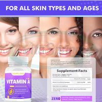 OEM Vitamine A et d Capsules Nom Yeux 10000iu Qualité Cosmétique Supplément de Soins de la Peau Vitamine A Capsules pour le Visage