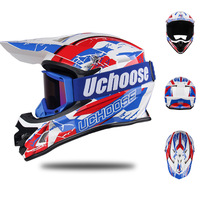 Casque de moto intégral avec coque en ABS et doublure en mousse, équipement de course toutes saisons pour hommes et femmes, idéal pour la conduite sur route et tout-terrain, avec pare-brise
