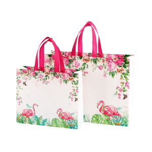 กระเป๋าผ้านอนวูฟเวนสีดำสำหรับของขวัญวันหยุดพิมพ์ลายถุงผ้านอนวูฟเวนทำเองซูเปอร์มาร์เก็ต - Product Image 2