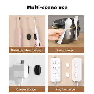 <span class=keywords><strong>Support</strong></span> magnétique en silicone pour télécommande, fixation murale sans perçage avec adhésif puissant pour mur, bureau et carrelage - Product Image 4