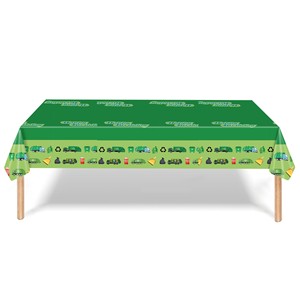 Assiettes en papier sur le thème du camion poubelle, vaisselle jetable pour fête d'anniversaire des enfants, style dessin animé, design écologique - Product Image 3