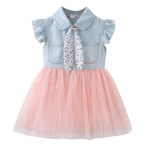 Mercato dell'abbigliamento all'ingrosso nuovo prodotto corea bambini neonata <span class=keywords><strong>Jeans</strong></span> vestito per acquistare direttamente dal produttore cinese - Product Image 1