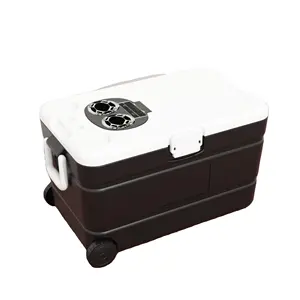 TR-Cooler Box con altoparlante di alta qualità con bussola e termometro sul coperchio per il campeggio