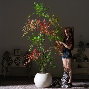 Árbol Artificial de <span class=keywords><strong>Nandina</strong></span> Grande de 6 a 7 Pies de Altura, Planta Artificial Realista para Decoración de Interiores y Exteriores, Hogar, Oficina, Sala de Estar, Dormitorio, Porche - Product Image 6