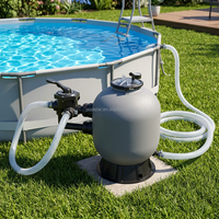 Automatisches 1,5-Zoll-Ventil Kunststoff-PE 21-Zoll-Seitenmontage-Sandfilterpumpe Fiberglas-Poolreinigungssystem Sandfilter für Schwimmbäder