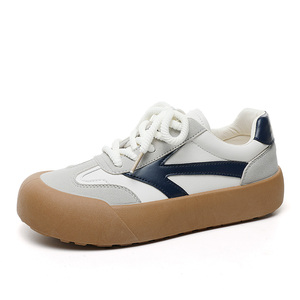 Zapatos de Mujer para el Verano 2026, Transpirables, con Parches de Colores, Suela Delgada, Versátiles, de Cuero, Color Blanco - Product Image 4