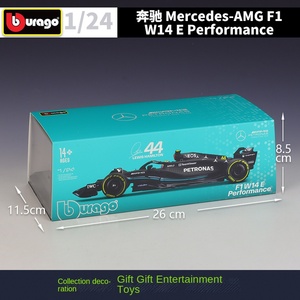 <span class=keywords><strong>Burago</strong></span> 1:24 Mercedess Benz 2023 W14E Licence Produit #44 Lewis Hamilton (Avec Casque) Modèle de voiture en alliage REDBULL <span class=keywords><strong>F1</strong></span> Modèle de voiture - Product Image 4