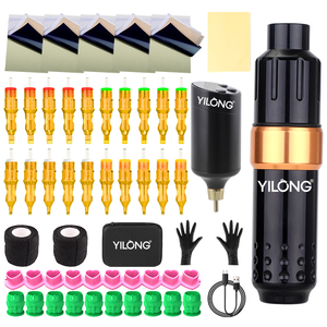 Kit de <span class=keywords><strong>Tatouage</strong></span> Complet Yilong pour Débutants avec Alimentation <span class=keywords><strong>Sans</strong></span> <span class=keywords><strong>Fil</strong></span>, Stylo Rotatif et Mallette – Set Complet Fournitures de <span class=keywords><strong>Tatouage</strong></span> - Product Image 2