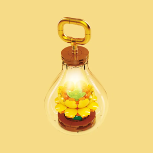 Set di blocchi creativi per educazione dei bambini 3d fai da te 102 pezzi lampadina succulenta fiori assemblare blocchi - Product Image 2