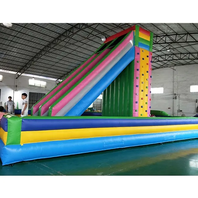 2023 Giant inflatable rock climbing wall bouncer castle outdoor sport games for adults and kids