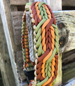 Ayarlanamaz Çok Renkli Moda Geniş Örgülü Paracord Sürdürülebilir El Yapımı Naylon Metal Tokalı Lüks Köpek Tasması - Product Image 3