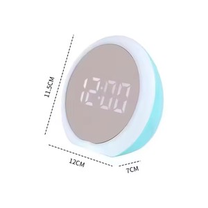 Reloj de mesa de calidad confiable para dormitorio, oficina, escritorio, uso doméstico, espejo LED electrónico, reloj despertador Digital - Product Image 2