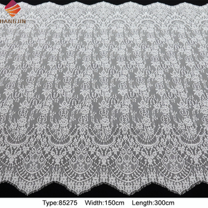 Tissu de <span class=keywords><strong>dentelle</strong></span> de mariée de mariage français 3*1.5 mètres de tissu de <span class=keywords><strong>dentelle</strong></span> de Chantilly blanc <span class=keywords><strong>ivoire</strong></span> - Product Image 6