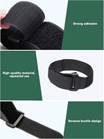 Sangle en nylon réglable, auto-adhésive et réutilisable avec fermeture éclair élastique et boucle autobloquante pour une fermeture sécurisée