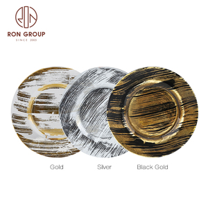 <span class=keywords><strong>Vajilla</strong></span> de cena para restaurante, platos decorativos de vidrio de aluminio, dorado y plateado, para boda, precio barato, nuevo diseño - Product Image 6