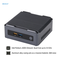 Mini PC Qotom Q10531, Pentium J5005 Quad Core 1.5 GHz, Placa Base Original NUC7JYB, Doble HD 2.0, Chipset Intel, Escritorio, Sistema Operativo Linux