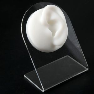 Modelo de Oreja para Exhibición de Joyería, Orejas Falsas de Silicona para Práctica de Perforación, Modelos Humanos de Silicona Suave Blanca, Morado y Azul - Product Image 1