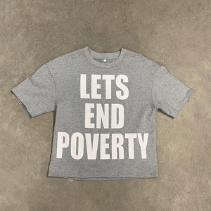 T-shirts pour hommes en coton 100% respirant, à manches tombantes, surdimensionnés, décontractés, à logo personnalisé, imprimés à l'écran - Product Image 5