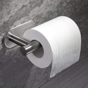 Soporte de <span class=keywords><strong>papel</strong></span> higiénico <span class=keywords><strong>sin</strong></span> perforación, adhesivo de acero inoxidable para Baño - Product Image 1