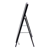 Support d'affichage pliable noir pour affiches de cinéma et de trottoirs, cadre LED pour affiches publicitaires intérieures