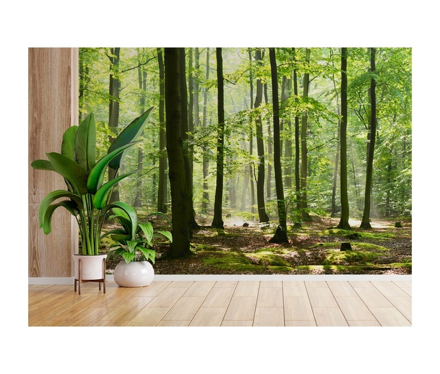 Popular Murals Custom Printed Waterproof Moisture-Proof Vinyl Wallpaper Floral Sunny Forest Spring for Interior Decoration TV