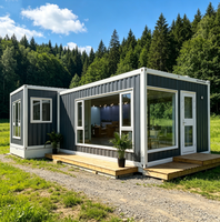 Bâtiment de bureau préfabriqué en panneaux sandwich, maison conteneur avec design moderne et conteneur en kit
