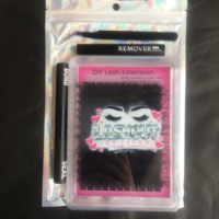 Extensions de cils en faux vison en gros, DIY, pré-coupées et segmentées, ensemble de cils en segments, grappes de cils inférieurs avec colle et scellant