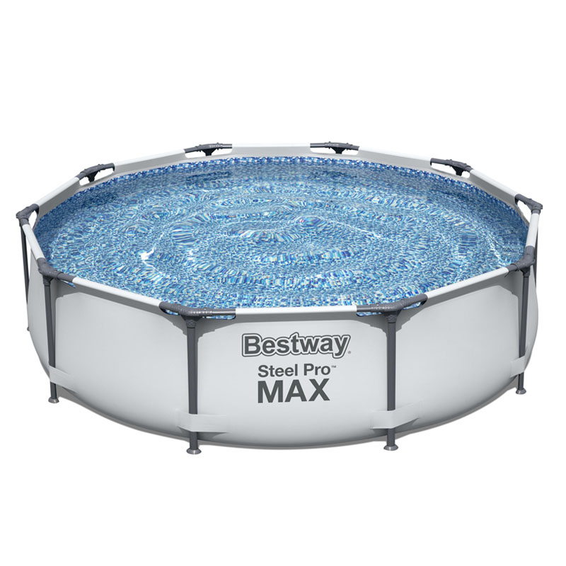 Bestway – piscine extérieure en plastique PVC pliable 56416, cadre professionnel en acier