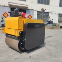 Rouleau Compacteur Vibrant Double Tambour Storike Mini de 550 kg, Petit Rouleau Compresseur de Route à Conduire avec Marquage CE