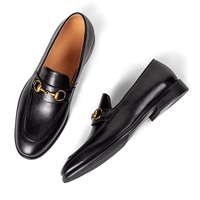Chaussures plates en cuir confortables et résistantes au port, design tendance, produits les plus vendus, mocassins en cuir de vachette pleine fleur pour hommes, logo personnalisé gratuit