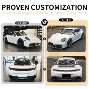 Kit carrosserie en carbone sec OEM pour <span class=keywords><strong>Porsche</strong></span> <span class=keywords><strong>911</strong></span> 992.2, lèvre avant, pare-chocs, garnitures décoratives, diffuseur arrière, kit aérodynamique - Product Image 3