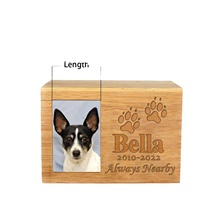 Urna para Mascotas Personalizable de Fábrica con 20 Años de Experiencia, Madera de Paulownia y Abeto, para Entierro de Mascotas