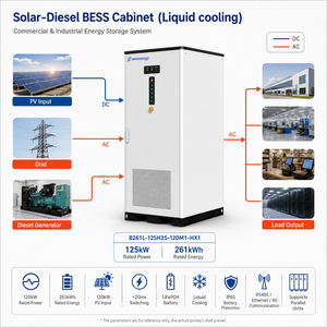 Armoire BESS Commerciale SMS 125kW 261kWh, ESS Solaire LiFePO4 avec EMS Intelligent et Port Générateur - Product Image 4