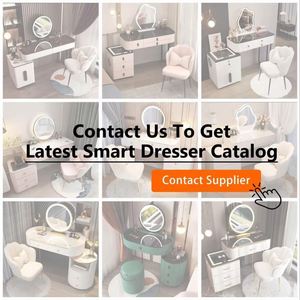 Smart Furniture Modern Multi Functional Princess Dress <b>Table</b> Side Cabinet Vanity With <b>Mirror</b> Chair Smart <b>Table</b> - Product Image 6