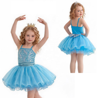 AL-P072 Justaucorps de danse de haute qualité pour enfants, robe de ballet avec corsage à paillettes brillantes, tutu pour filles, tenue de danse pour récitals et entraînements