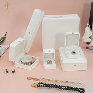 Factory Custom Logo <strong>Luxury</strong> Leather <strong>Engagement</strong> <strong>Ring</strong> <strong>Box</strong> Pearl Necklace <strong>Box</strong> for Gift Caja Para Joyas - Product Image 2