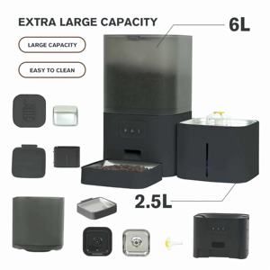 Nuevo Comedero Inteligente Automático para Mascotas de Gran Capacidad a Bajo Precio con Control por Aplicación Tazón de Comida de 6L y Agua de 2.5L Dispensador Inteligente 2 en 1 - Product Image 4