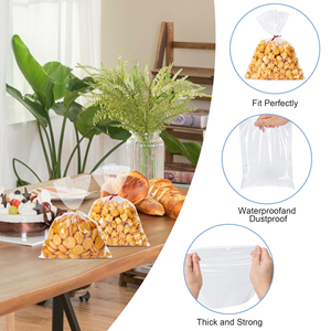 Bolsas de Celofán para Golosinas, 200 Unidades, 5x7 Pulgadas, Transparentes, Grado Alimenticio, con Asa Flexiloop, Impresión en Huecograbado, Cierres de Alambre, para Envolver Regalos y Chicles - Product Image 4