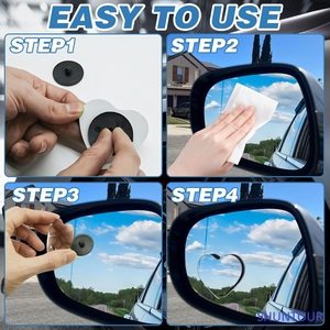 Espejos Retrovisores Universales en Forma de Corazón para Puntos Ciegos, Seguridad Exterior para Autos, SUVs, Camiones, Espejo Convexo Lateral para Vehículos - Product Image 5