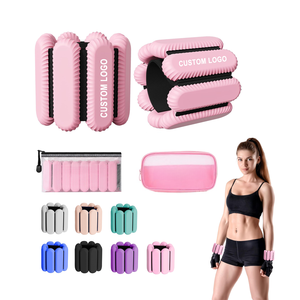 أوزان معصم وكاحل قابلة للتعديل من السيليكون المتين مع شعار مخصص، أوزان يمكن ارتداؤها لليوغا واللياقة البدنية والتدريب - Product Image 1