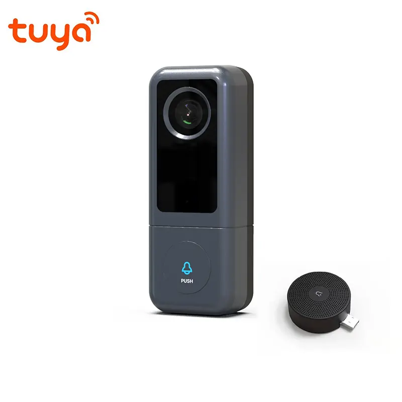 MingRui hot selling tuya doorbell alexa with indoor chime+32g sd card 2k video resolution for villa using
