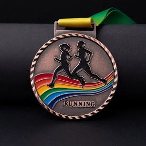 Оптовая продажа, металлические школьные спортивные медали, индивидуальные медали для бега, сувенирные медали марафона - Product Image 6
