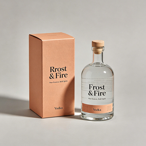 Boîte d'emballage pour vodka en carton recyclable écologique, 750 ml, boîte individuelle pour spiritueux, emballage durable pour spiritueux - Product Image 2