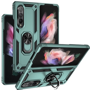 Antichoc avec anneau de doigt coque de téléphone rigide pour Galaxy Z <span class=keywords><strong>Fold</strong></span> 6 5 <span class=keywords><strong>4</strong></span> Z <span class=keywords><strong>Fold</strong></span> 3 5G <span class=keywords><strong>support</strong></span> magnétique de <span class=keywords><strong>voiture</strong></span> couverture arrière de protection - Product Image 5