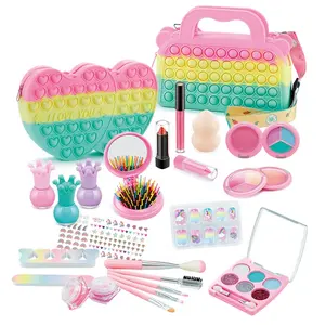 Mode Geschenk Mädchen Spielzeug Kosmetik Prinzessin Dress Up Spielzeug Make-up von Kindern Make-up Kit mit Nägeln für Kinder