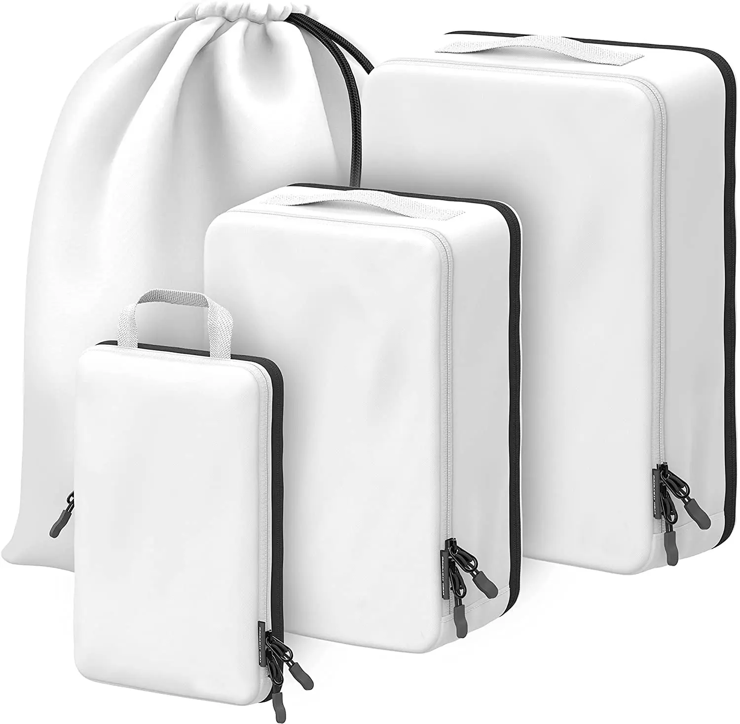 Cubi da imballaggio a compressione da 4 pezzi per organizer da viaggio con cubo di compressione dal Design a doppia capacità