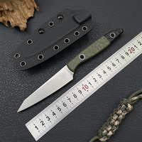 Vente en gros de couteaux à lame fixe droite avec manche G10 4045, couteaux tactiques de survie pour le camping en plein air, la chasse, avec étui Kydex