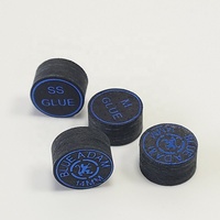 Vente chaude logo personnalisé pointes de queue de billard en gros bleu AD 14mm pointes de piscine en peau de porc SS/S/M/H dureté accessoires de billard